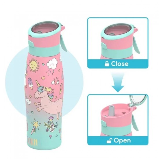 Unicorn 600ml Insulated Stainless Steel Water Bottle