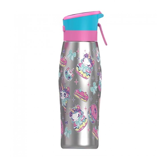 Pink Color Mist Insulated Stainless Steel Water Bottle